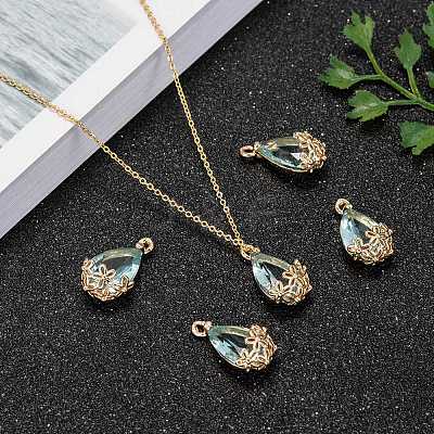 Transparent Glass Pendants X-GLAA-T007-05C-1