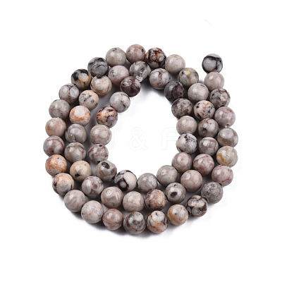 Natural Maifanite/Maifan Stone Beads Strands G-R345-6mm-40-1