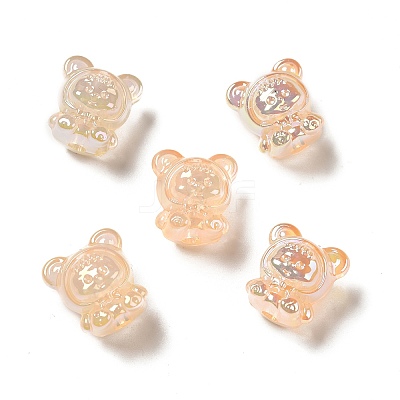 UV Plating Rainbow Iridescent Acrylic Beads LS-PACR-M002-01G-1