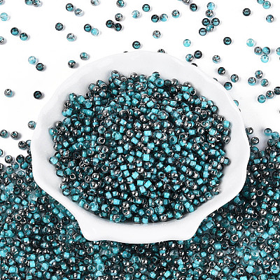 Transparent Inside Colours Glass Seed Beads SEED-T007-19A-07-1