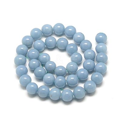 Natural Angelite Beads Strands G-R432-15-6mm-1