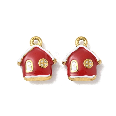 304 Stainless Steel Enamel Pendants STAS-L300-012G-10-1