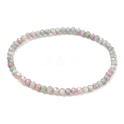 AB Color Faceted Rondelle Glass Beaded Stretch Bracelets for Women BJEW-PH01822-07-1