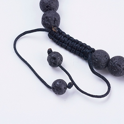 Adjustable Nylon Cord Braided Bead Bracelets BJEW-F308-57G-1