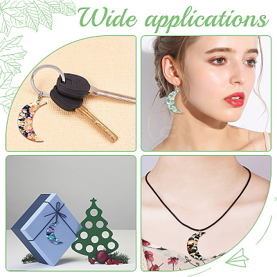 DIY Moon Drop Earring Making Kits DIY-SC0018-65-1