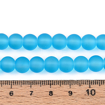 Baking Paint Transparent Glass Bead Strands X-GLAA-S031-8mm-37-1