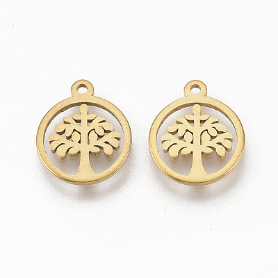 201 Stainless Steel Charms STAS-T050-020G-1