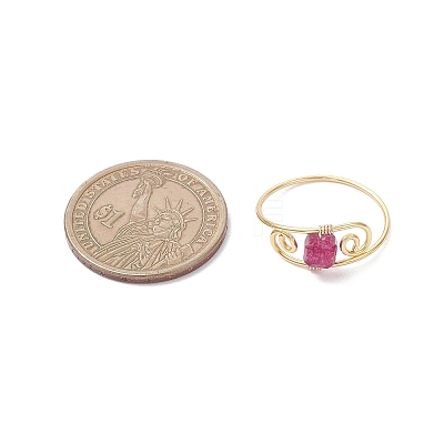 Natural Tourmaline Finger Rings RJEW-JR00928-1