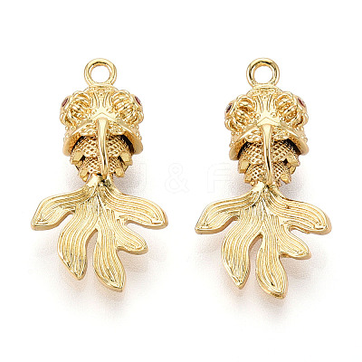 Brass Micro Pave Cubic Zirconia Pendants KK-N265-16G-1