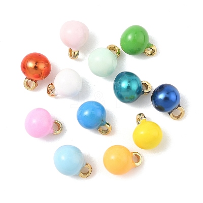 Brass Enamel Pendants KK-K364-17B-G-1