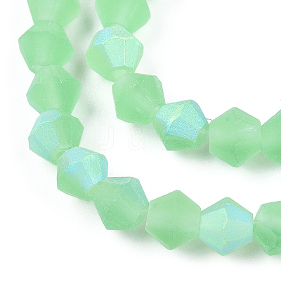 Imitate Austrian Crystal Bicone Frosted Glass Beads Strands EGLA-A039-T4mm-MB24-1