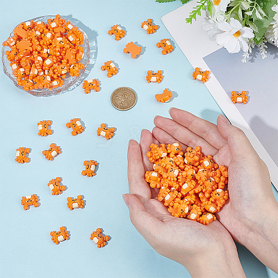 Resin Cabochons RESI-WH0026-147-1