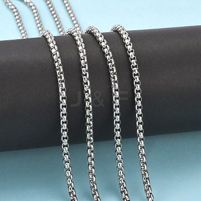 Tarnish Resistant 304 Stainless Steel Box Chains CHS-K001-37A-1