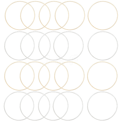20Pcs 2 Colors Brass Linking Rings KK-BBC0010-03-1