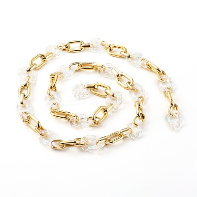 Handmade CCB Plastic Cable Chains AJEW-JB00957-01-1