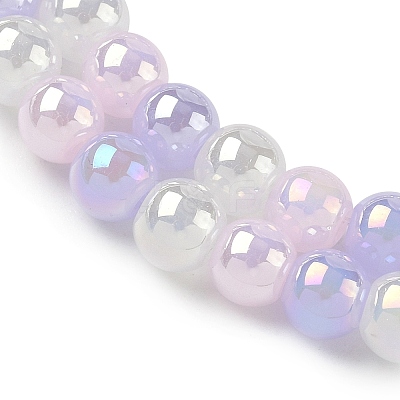 Electroplate & Gradient Color Glass Beads Strands LAMP-M023-03-01-1