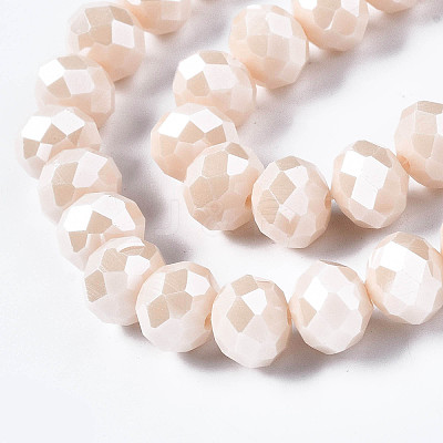 Electroplate Glass Beads Strands EGLA-A034-P8mm-A17-1