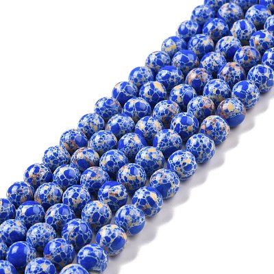 Synthetic Imperial Jasper Beads Strands G-E568-01B-03-1