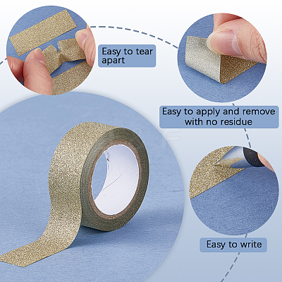 8 Roll Glitter Adhesive Plastic Tapes DIY-CP0011-84A-1