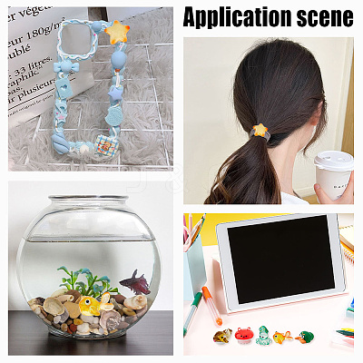51Pcs 17 Styles Marine Animal Theme Resin Display Decorations CRES-GA0001-12-1