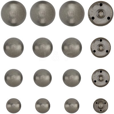 40Pcs 3-Hole Brass Buttons BUTT-CY0001-18B-1