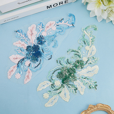 Polyester Embroidery Lace Sewing Ornaments DIY-WH20031-078A-1