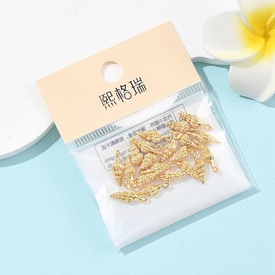 SHEGRACE Brass Shell Shape Charms XGR0170G-107G-1