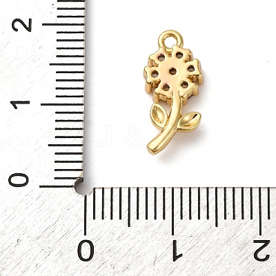 Brass Micro Pave Cubic Zirconia Pendants KK-I276-04G-02-1