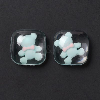 Transparent Resin Cabochons RESI-G034-A07-1