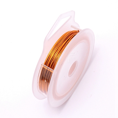Round Copper Craft Wire CWIR-WH0001-0.5mm-15-1