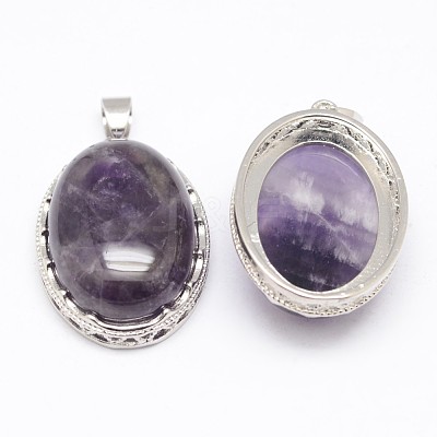 Natural Amethyst Pendants X-G-D851-42-1