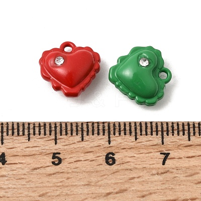 Spray Painted Alloy Rhinestone Pendants FIND-Z120-09-1