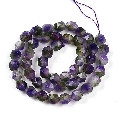 Dyed Natural White Jade Beads Strands G-T139-8mm-45D-1