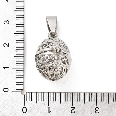 Alloy Bead Cage Pendants FIND-M012-01O-P-1