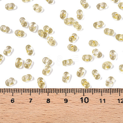 Baking Paint Transparent Glass Seed Beads SEED-N006-05B-1