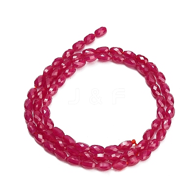 Lab Grown Red Corundum Beads Strands GG-CBAC488-01A-1