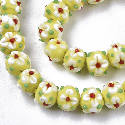 Handmade Lampwork Beads Strands LAMP-N021-001H-1