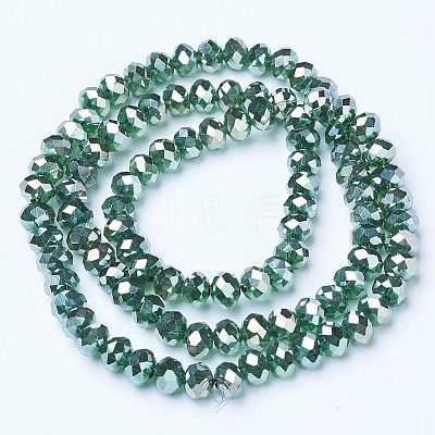 Electroplate Glass Beads Strands EGLA-A034-T6mm-C03-1