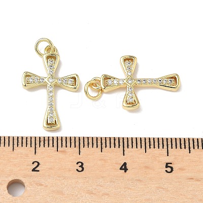 Brass Micro Pave Cubic Zirconia Pendants X1-KK-Q068-49D-G-1