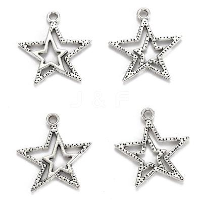 Antique Silver Tibetan Style Star Pendant(Left and Right Random Delivery) X-LF8939Y-1