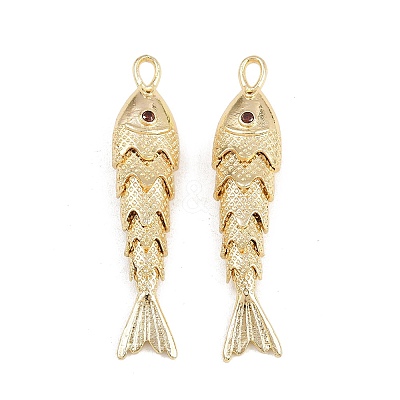 Brass Micro Pave Cubic Zirconia Pendants X-KK-A269-01C-G-1