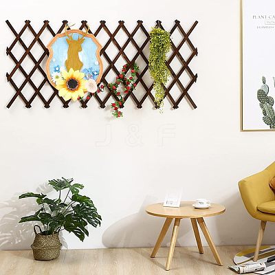 Special-shaped Rubber Wooden Base Display WOOD-WH0023-36-1