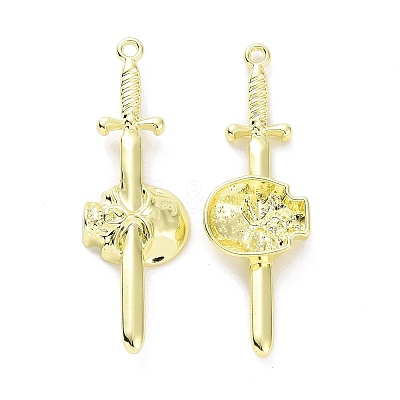Rack Plating Alloy Pendants PALLOY-D007-67LG-1