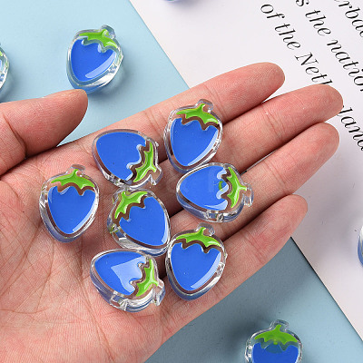 Transparent Enamel Acrylic Beads TACR-S155-003K-1