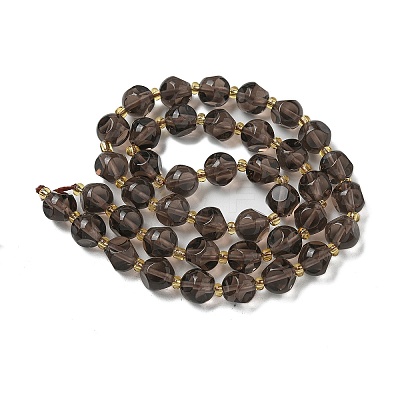 Natural Ice Obsidian Beads Strands G-K387-A09-02-1