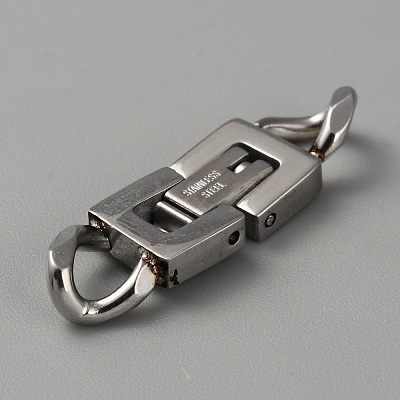 304 Stainless Steel Fold Over Clasps STAS-WH0044-33A-1