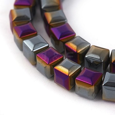Electroplated Non-magnetic Synthetic Hematite Beads Strands G-P408-D-1