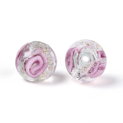 Handmade Foil Lampwork Beads LAMP-T021-33A-1