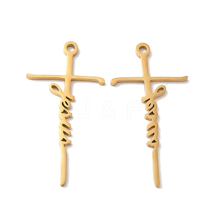 Ion Plating(IP) 304 Stainless Steel Pendants STAS-H212-03G-1