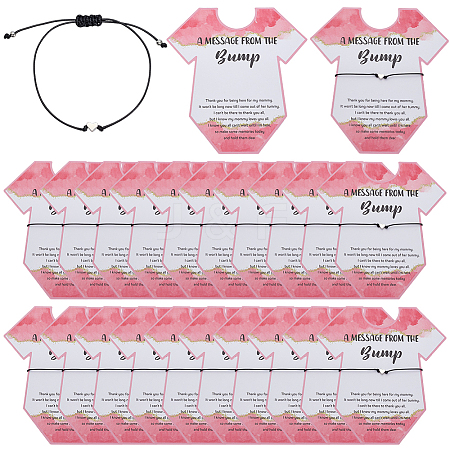 24Pcs Word Printed Paper Bracelet Display Cards BJEW-FG0001-05B-1